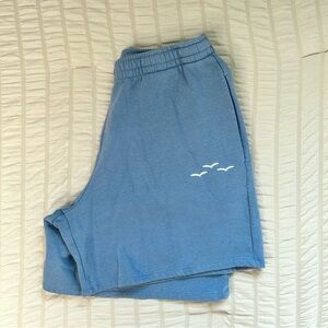 Lazy Pants Blue Lounge Shorts | Soft Elastic Waist | Size Medium